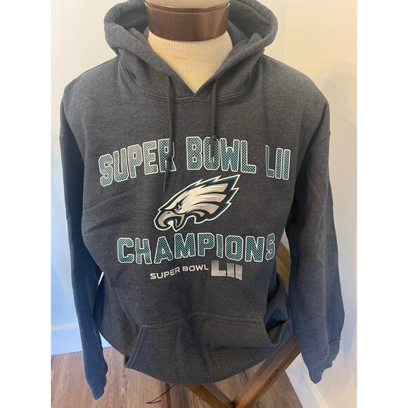 Philadelphia Eagles Super Bowl LII Champions Hooded Sweatshirt Size Large - Picture 1 of 4